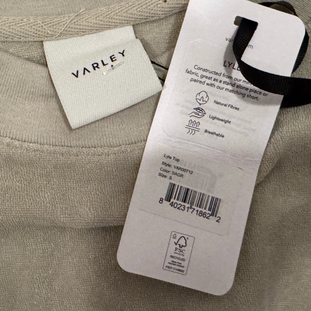 NWT VARLEY Lyle Top in Sage Grey - XS & S - Picture 9 of 9